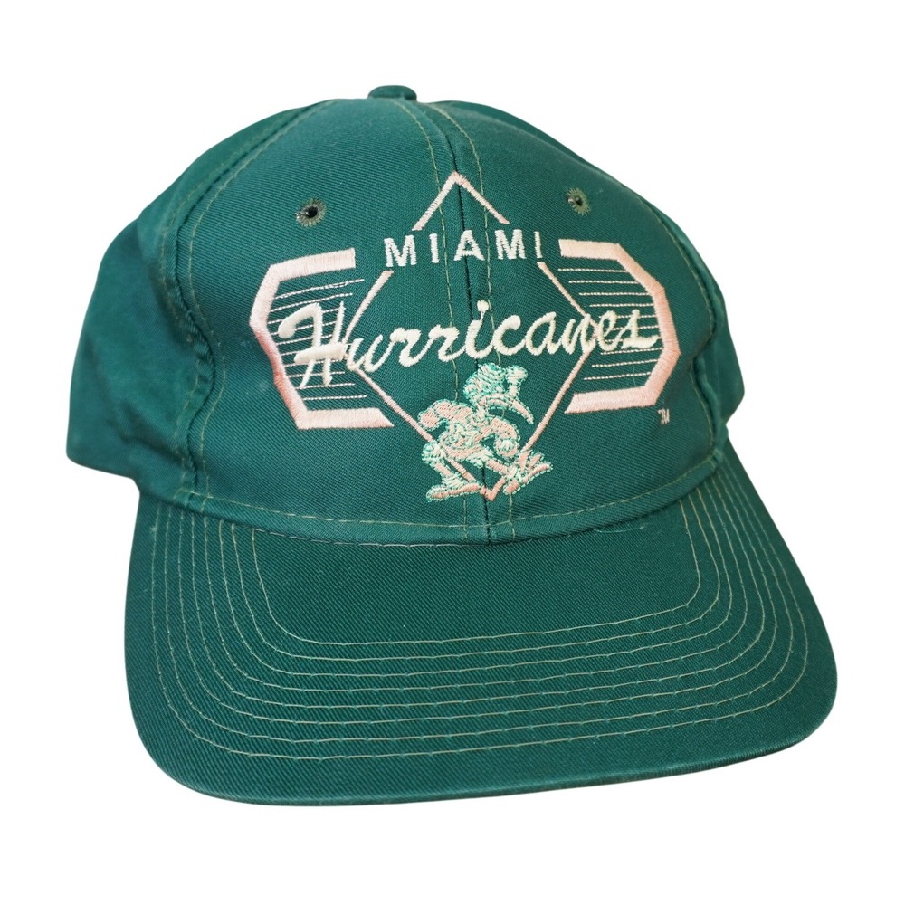 Vintage Miami Hurricanes Hat Cap Top of The World Snap Back Logo Faded